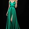 Sherri Hill - 52119 Plunging V-Neck Long A Line Dress 1 Sherri Hill - 52119 Plunging V-Neck Long A Line Dress