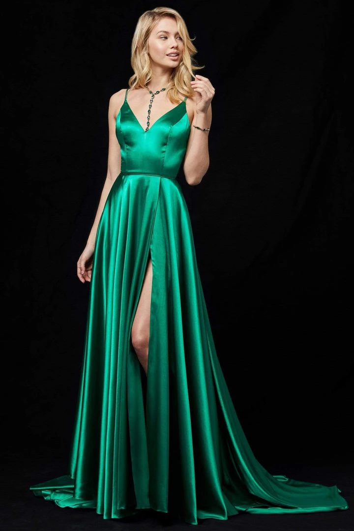 Sherri Hill - 52119 Plunging V-Neck Long A Line Dress 3 Sherri Hill - 52119 Plunging V-Neck Long A Line Dress