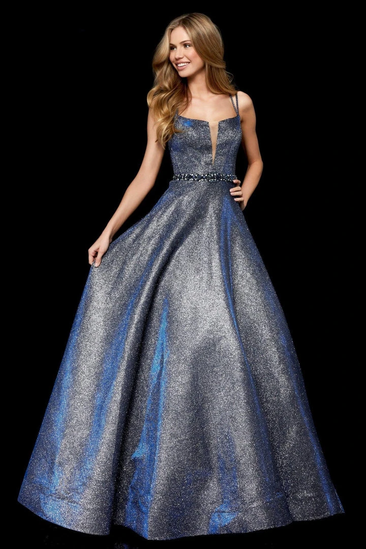 Sherri Hill - 52124 Bead Embellished Scoop Neck A-line Dress 3 Sherri Hill - 52124 Bead Embellished Scoop Neck A-line Dress