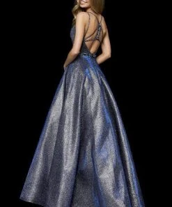 Sherri Hill - 52124 Bead Embellished Scoop Neck A-line Dress 12 Sherri Hill - 52124 Bead Embellished Scoop Neck A-line Dress