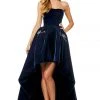 Sherri Hill - 52144 Strapless Velvet Ball Dress
