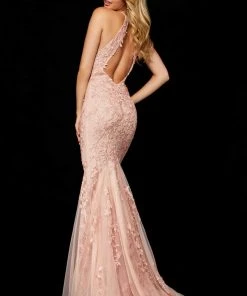 Sherri Hill - 52160 Halter Neck Trumpet Dress