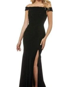 Sherri Hill - 52180 Velvet Off The Shoulder Trumpet Dress 6 Sherri Hill - 52180 Velvet Off The Shoulder Trumpet Dress