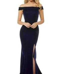 Sherri Hill - 52180 Velvet Off The Shoulder Trumpet Dress