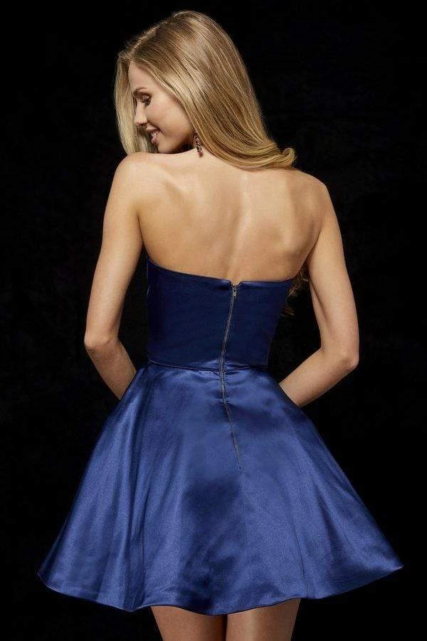 Sherri Hill - 52190 Strapless Satin Cocktail Dress With Beaded Pockets 4 Sherri Hill - 52190 Strapless Satin Cocktail Dress With Beaded Pockets