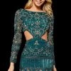 Sherri Hill - 52201 Beaded Long Sleeve Bateau Fitted Dress 1 Sherri Hill - 52201 Beaded Long Sleeve Bateau Fitted Dress
