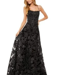 Sherri Hill - 52240 Square Long Black Dress