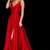 Sherri Hill - 52245 Plunging V- Neckline A Line Taffeta Dress