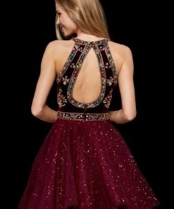 Sherri Hill - 52263 Embroidered Velvet Bodice A Line Short Dress 13 Sherri Hill - 52263 Embroidered Velvet Bodice A Line Short Dress
