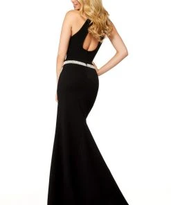 Sherri Hill - 52288 Long High Halter Beaded Mermaid Dress