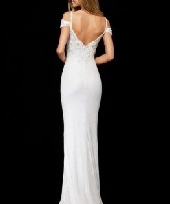 Sherri Hill - 52292 Beaded Off-Shoulder Sheath Dress