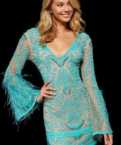 Sherri Hill - 52307 Embellished V-Neck Short Dress 7 Sherri Hill - 52307 Embellished V-Neck Short Dress