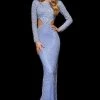 Sherri Hill - 52319 Fully Beaded Long Sleeve Bateau Sheath Dress 2 Sherri Hill - 52319 Fully Beaded Long Sleeve Bateau Sheath Dress