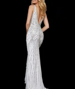 Sherri Hill - 52324 V-Neck Long Beaded Dress