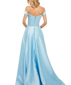 Sherri Hill - 52332 Mikado Satin Off The Shoulder A Line Dress 10 Sherri Hill - 52332 Mikado Satin Off The Shoulder A Line Dress