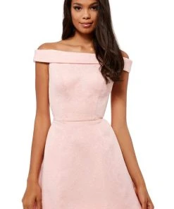 Sherri Hill - 52336 Off The Shoulder Cutout Back Short Dress