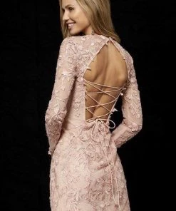 Sherri Hill - 52340 Long Sleeve Embroidered Lace Short Dress