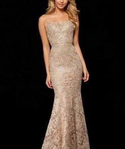 Sherri Hill - 52348 Beaded Lace Mermaid Long Dress