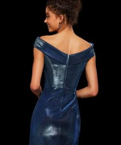 Sherri Hill - 52355 Off Shoulder Glitter Stretch Fitted Short Dress 14 Sherri Hill - 52355 Off Shoulder Glitter Stretch Fitted Short Dress