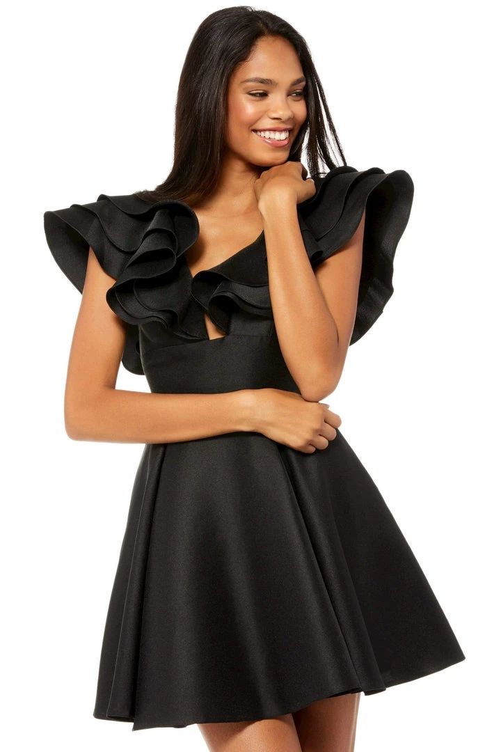 Sherri Hill - 52360 Ruffled Plunging V Neck Cocktail Dress 3 Sherri Hill - 52360 Ruffled Plunging V Neck Cocktail Dress