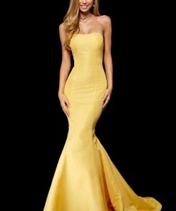 Sherri Hill - 52390 Vibrant Mikado Strapless Mermaid Dress