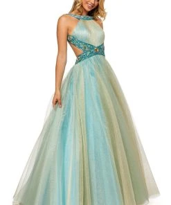 Sherri Hill - 52403 High Neckline Beaded Dress