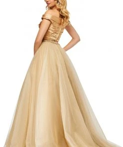 Sherri Hill - 52406 Off The Shoulder Beaded Dress