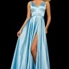 Sherri Hill - 52410 Sleeveless V Neck Silk Charmeuse A Line Dress