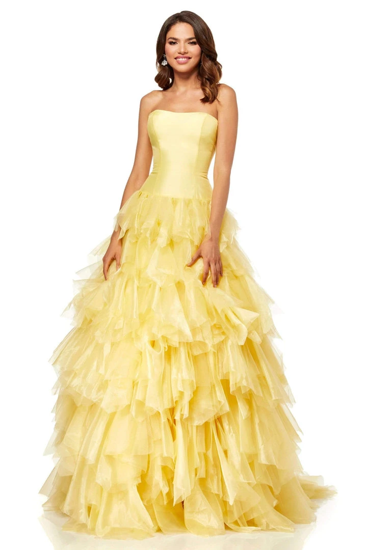 Sherri Hill - 52417 Tiered Tulle Skirt A-line Gown 7 Sherri Hill - 52417 Tiered Tulle Skirt A-line Gown