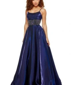Sherri Hill - 52423 Beaded Scoop Neck Ballgown With Train