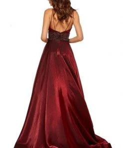 Sherri Hill - 52423 Beaded Scoop Neck Ballgown With Train