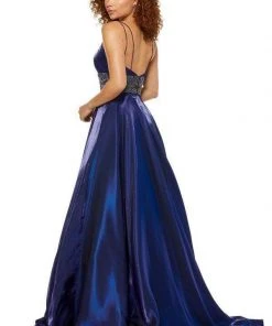 Sherri Hill - 52423 Beaded Scoop Neck Ballgown With Train
