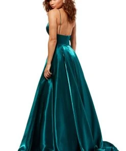 Sherri Hill - 52424 V-Neck Open Back Evening Dress