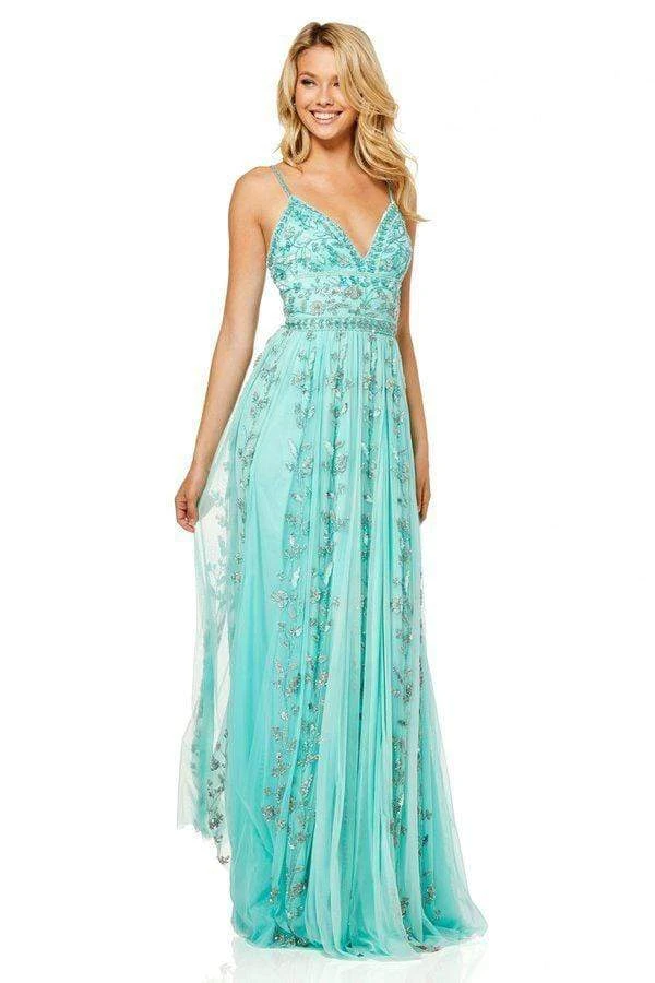 Sherri Hill - 52461 Beaded V-Neck A-Line Evening Dress 4 Sherri Hill - 52461 Beaded V-Neck A-Line Evening Dress
