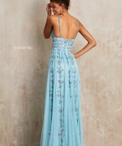 Sherri Hill - 52461 Beaded V-Neck A-Line Evening Dress 21 Sherri Hill - 52461 Beaded V-Neck A-Line Evening Dress