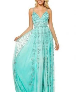 Sherri Hill - 52461 Beaded V-Neck A-Line Evening Dress 18 Sherri Hill - 52461 Beaded V-Neck A-Line Evening Dress