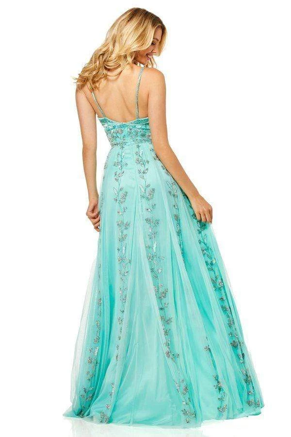 Sherri Hill - 52461 Beaded V-Neck A-Line Evening Dress 5 Sherri Hill - 52461 Beaded V-Neck A-Line Evening Dress
