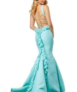 Sherri Hill - 52465 Scoop Neck Ruffled Mermaid Dress With Sexy Back 8 Sherri Hill - 52465 Scoop Neck Ruffled Mermaid Dress With Sexy Back