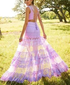 Sherri Hill - 52472 Two Piece Ruffled V-Neck Lace Dress