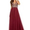 Sherri Hill - 52473 Beaded Deep V-neck Chiffon A-line Gown
