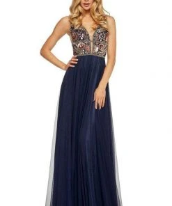 Sherri Hill - 52473 Beaded Deep V-neck Chiffon A-line Gown 19 Sherri Hill - 52473 Beaded Deep V-neck Chiffon A-line Gown