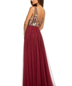 Sherri Hill - 52473 Beaded Deep V-neck Chiffon A-line Gown 13 Sherri Hill - 52473 Beaded Deep V-neck Chiffon A-line Gown