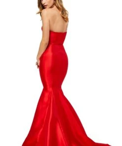 Sherri Hill - 52485 Strapless Mikado Mermaid Dress With Train