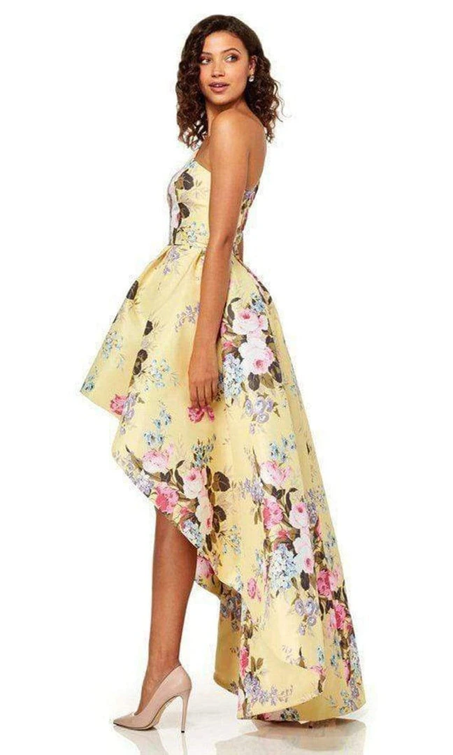 Sherri Hill - 52489 Floral Single Shoulder A-Line High Low Dress 13 Sherri Hill - 52489 Floral Single Shoulder A-Line High Low Dress
