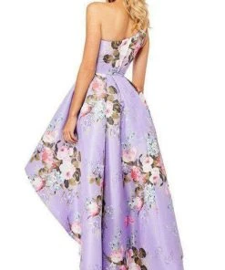 Sherri Hill - 52489 Floral Single Shoulder A-Line High Low Dress 31 Sherri Hill - 52489 Floral Single Shoulder A-Line High Low Dress