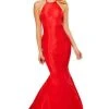Sherri Hill - 52490 Halter Taffeta Ruffled Mermaid Dress