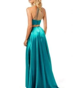 Sherri Hill - 52491 Beaded Two Piece High Halter A-line Dress