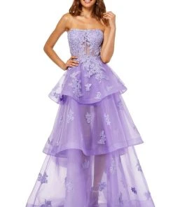 Sherri Hill - 52494 Strapless Embroidered A-line Dress