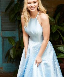 Sherri Hill - 52501 Beaded High Halter Neckline Evening Dress 14 Sherri Hill - 52501 Beaded High Halter Neckline Evening Dress