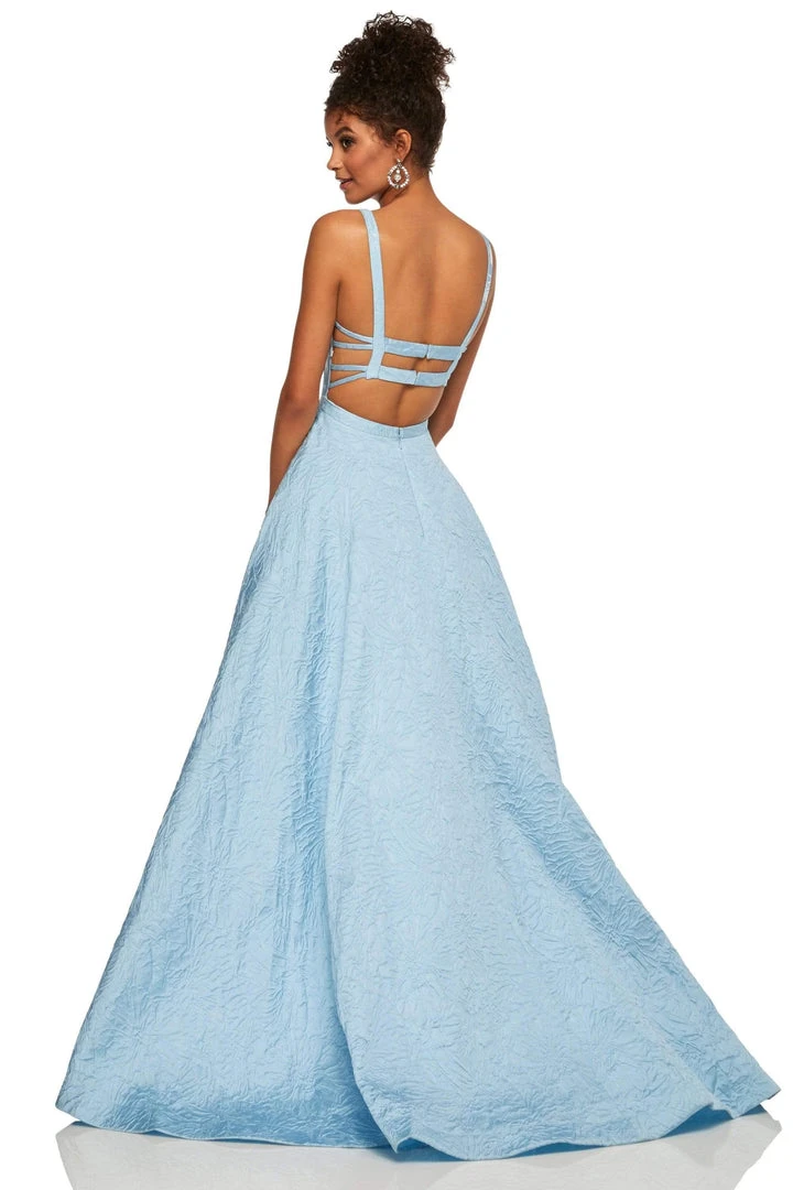 Sherri Hill - 52503 Scoop Brocade A-line Dress 4 Sherri Hill - 52503 Scoop Brocade A-line Dress